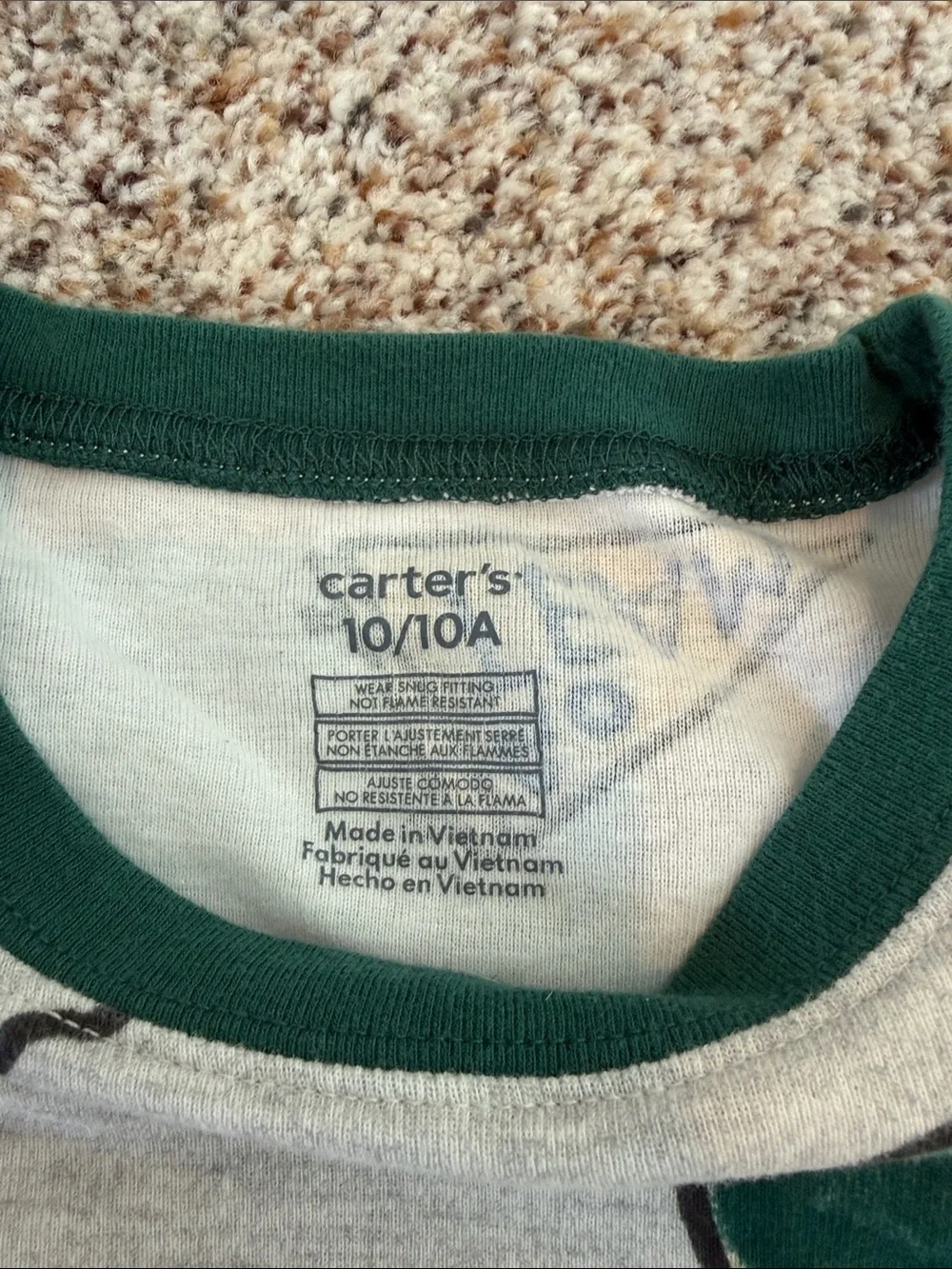 Kids Green & Gray Sports and Truck Pajama Set